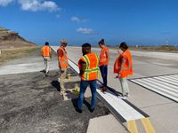 Inspectie vliegveld Saba